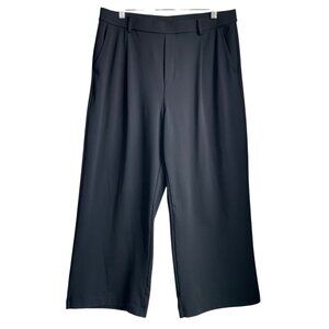 Halara XL P Black Wide-Leg Pull On Pleated Stetch Pants Minimalist
